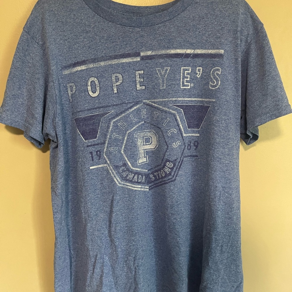 Blue Popeye's Athletics T-Shirt